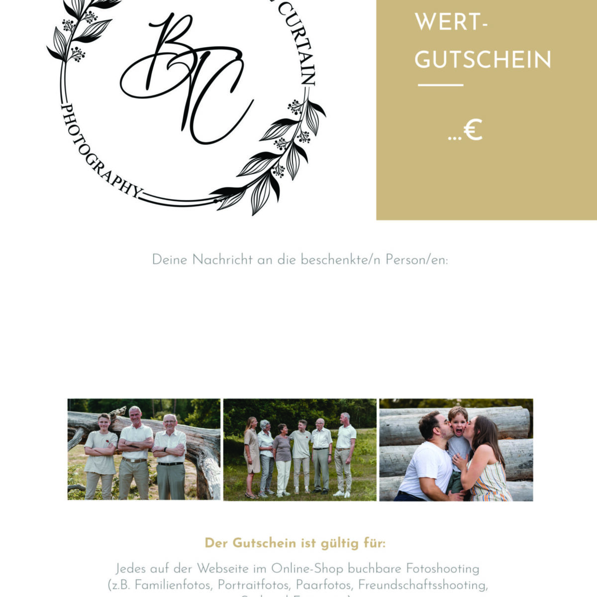 Gutschein für Fotoshooting