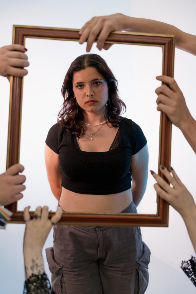 Iman beim Portfolio Shooting im White Light Studio